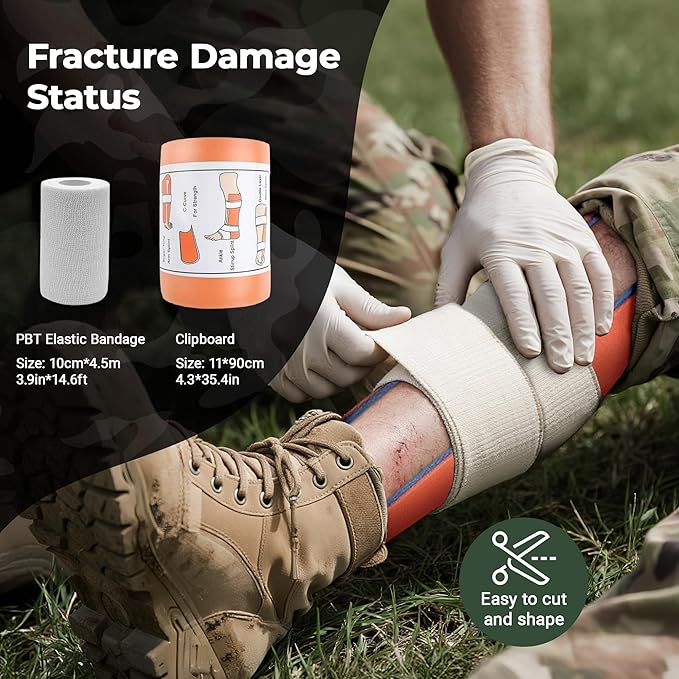 78 PCS IFAK Trauma Kit with Tourniquet, 6-Inch Israeli Bandage, Splint, Tactical First Aid Kit for Car, Camping, Hiking and T