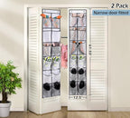 MISSLO Over The Door Shoe Organizer 12 Large Mesh Pockets Hanging Narrow Closet Door, White, 2 Pack