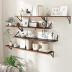 Deep Floating Shelves for Wall,36Wx8D Wall Mounted Shelves Set of 2,Wall Storage Floating Shelf with Sturdy Metal Brackets fo