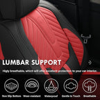 Coverado Front Car Seat Covers, Waterproof Seat Covers with Lumbar Support, Leather Seat Covers, Car Seat Covers Front Seats,