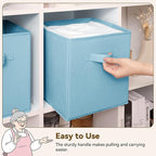 GRANNY SAYS Cube Storage Organizer, 11 Inch 6 Pack Storage Cubes with Handles, Toy Storage Bins for Boys Kids Room, Foldable 