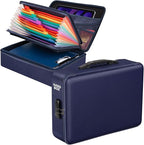 Fireproof Document Box with Lock, Durable Hard Case File Organizer Fire Safe Box, Hard-Shell Design Waterproof Fireproof Safe