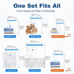 HOUSE DAY 18 Pack Vacuum Storage Bags with Electric Pump, Valve, Space Saver Vacuum Seal Bags for Clothing, Comforters, and T