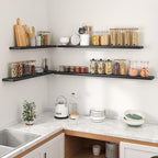 Heimlove Floating Shelves for Wall 32 Inch,Mounted Storage Wood Shelves with Invisible Brackets Hanging Shelf for Bedroom Liv