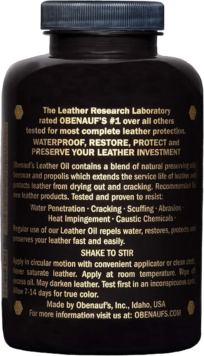 Obenauf's Leather Conditioner - Leather Oil (16oz) - Restore and Protect Leather Boots, Jackets, Purses as Well as Car Leathe