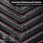 CAR PASS 3D Foam Faux Leather Car Seat Covers Front Seats,Waterproof Leather Front Seat Cover for Car,Universal Fit for SUV T