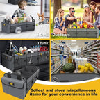 MIKKUPPA Car Trunk Organizer with Cooler - 100L Large Car Organizer, 1680D Oxford Collapsible Suv Trunk Storage with 2