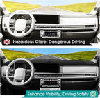 FIILINES Dash Cover for 2024-2026 Hyundai Santa Fe, Dashboard Mat Accessories Dash Cover Sunshade Nonslip Mesh Protector No G