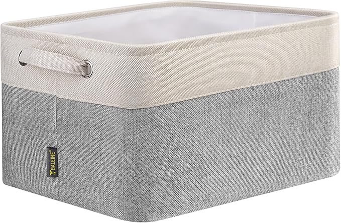 BALEINE 1 Pack Fabric Closet Storage Bins for Shelves, Linen Closet Organizers and Storage, Decorative Baskets for Organizing