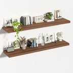 Vivelove Rustic Floating Shelves for Wall 12 Inch Deep, 55" X 12" X 1.5" Floating Shelf, 2 Inch Thick Shelf for Living Room B
