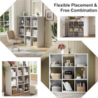 Sweetcrispy 9 Cube Storage Organizer - Open Cube Bookshelf with 5 Removable Back Panels, Display Storage Bookcase for Living 