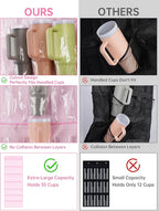 NiHome 35-Pocket Large Capacity Door Cup Organizer Fit for Stanley Tumblers 30oz, 40oz, Door Hanging Water Bottle Storage Dou