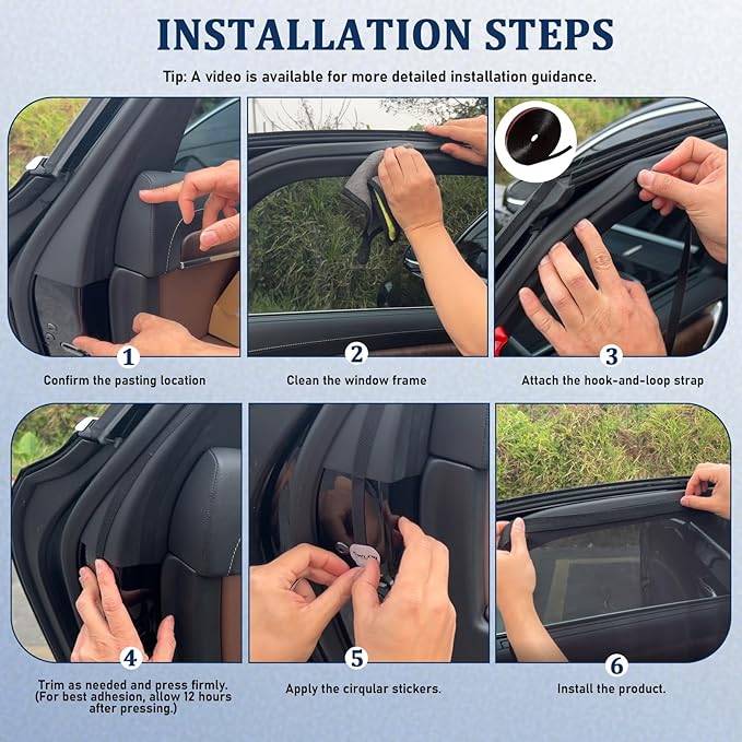 Car Window Shades,Car Window Screens for Camping,Car Window Cover for Baby,Universal Stretchable & Breathable Mesh Shades,Block Sun Rays,Fit Most Truck,SUV and Minivan(Rear 2 Pack)