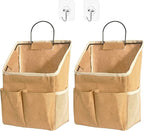 2pcs Wall Hanging Storage Bag,Wall Hanging Organizer Bags with Pockets, Wall Organizer Storage for Dormitory Bathroom Bedroom