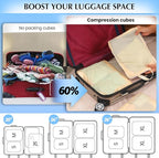 Carry on Compression Packing Cubes Travel for Suitcases ，Compressible Packing Cubes for Travel Women Packing Organizers 4 Set