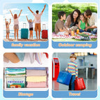 Paterr 7 Pcs Packing Cubes for Travel Kids Day of Week Compression Packing Bags Colorful Luggage Suitcase Organizers Bag for 