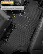 for Chrysler Pacifica 2017-2025 2026 7/8 Passenger (No Hybrid) Floor Mats Cargo Liner Carpet All Weather TPE Mat for Voyager 2020-2026, for Pacifica/Voyager 2018 2019 2021 2022 2023 2024 Accessories
