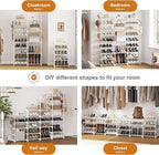 WOWLIVE 9 Tiers Large Shoe Rack White Shoe Rack Organizer for Closet 50-55 Pairs Stackable Heavy Duty Shoe Shelf Shoe Storage