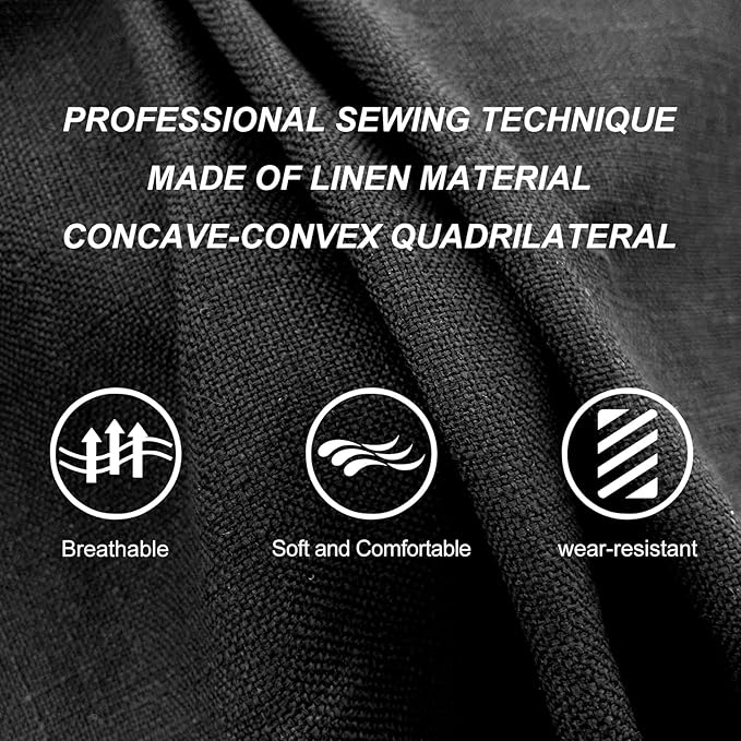 Linen Car Seat Covers Front Seat Covers Breathable Cloth Fabric Car Seat Protector - Universal Fit for Cars, Vans, SUVs, Truc
