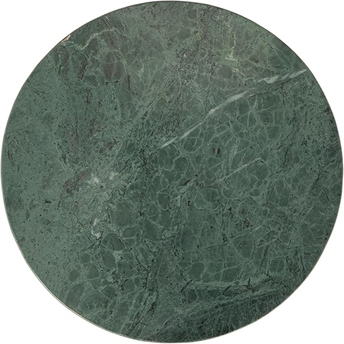 Creative Co-Op Round Marble Lazy Susan, Green