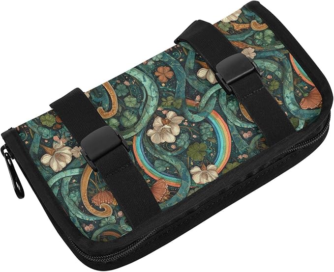 Car Tissue Holder Car Visor Organizer Tissue Box Holder for Car Sun Visor Organizer with Car Vehicle Accessories Essentials Interior for Women Men Teal Vines Flowers Rainbow St.Patrick