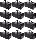 PANDA JOYS Extra Large Moving Bags with Zippers & Carrying Handles, Heavy-Duty Storage Tote for Space Saving Moving Storage, 