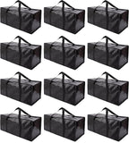 PANDA JOYS Extra Large Moving Bags with Zippers & Carrying Handles, Heavy-Duty Storage Tote for Space Saving Moving Storage, 