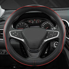 West Llama Microfiber Leather Car Steering Wheel Cover for Chevy Silverado,Tahoe,Equinox,Traverse,Trailblazer,Colorado (Black