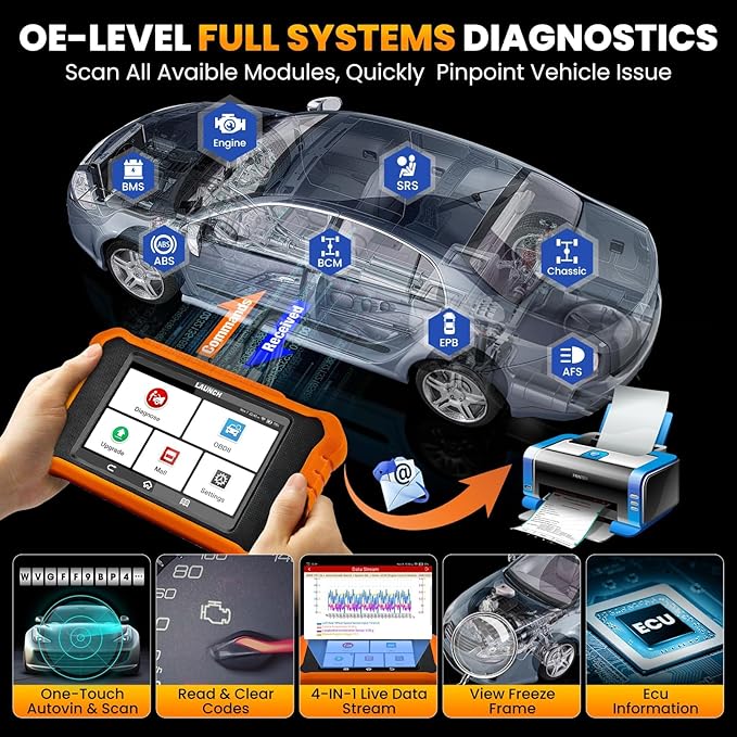 2026 LAUNCH Creader Elite V2.0 OBD2 Scanner for VW Audi Skoda Seat, Full Systems Bi-Directional Scan Tool for VAG Vehicles,