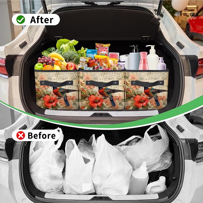 Reusable Grocery Bags Heavy Duty Shopping Bags Foldable Large Tote Bags with Long Handles & Hard Bottom