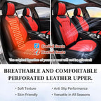 Coverado Car Seat Cover Full Set, Luxury Leather Seat Covers for Front and Rear, Waterproof Seat Covers 5 Seats, Car Seat Pro
