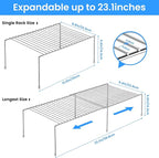 Tomorotec Space-Saving Stainless Steel Storage Rack, 12.8-22.8 in, Silver, Easy to Install, Versatile Design