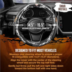 Naruto Shippuden Car Steering Wheel Cover, 15 Inch Anime Steering Wheel Cover, Cushioned Soft Comfortable Cover Anime Car Accessories for Men Women, Kirigakure