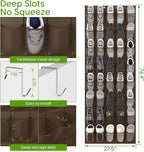 Unjumbly Over the Door Shoe Organizer with 40 Large Breathable Mesh Pockets, Space Saving Shoe Holder, Hanging Shoe Rack for 