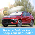 Front Windshield Sun Shade Foldable Window Sun Shade Visor Custom Fit for 2024-2026 Hyumdai Kona Block UV Rays Car Accessories Heat Sun Shield Keep Car Cooler