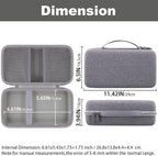 khanka Stroage Case for HALO Bolt Ultimate 2.0/HALO Bolt Air +1750 Portable Car Battery Jump Starter,Case Only (Grey)