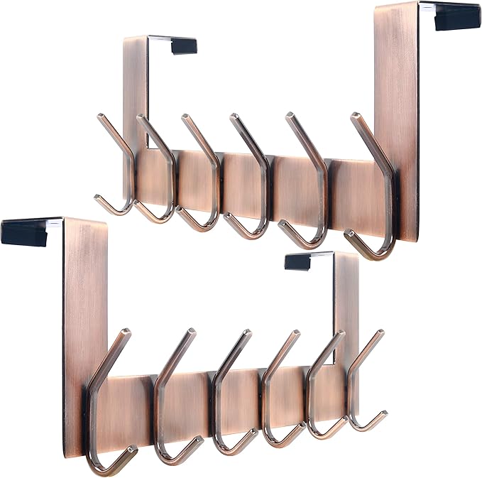 WEBI Over The Door Hooks for Hanging,Door Hanger,Over The Door Towel Rack,Over Door Coat Rack for Hanging Clothes,Towels,Anti
