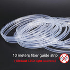 Optic Fiber Cable Waterproof Car Side Glow LED Illumination Optic Fiber Band Car Interior Atmosphere Neon Cold Lights 10 Meters (32.81ft)