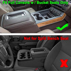 JKCOVER Compatible with (2014 2015 2016 2017 2018) Chevy Silverado/GMC Sierra， (2015-2020) Chevy Suburban/Tahoe/GMC Yukon Center Console Organizer Tray Accessories - Full Console w/Bucket Seats ONLY