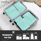 PANDA JOYS 4 Set Compression Packing Cubes Travel - Travel Accessories Expandable Packing Organizers for Carry On - Essential