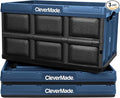 CleverMade Collapsible Storage Bins 62L (3-Pack) – Heavy Duty Collapsible Plastic Storage Bins, Large Stackable Folding Stora