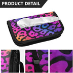 Car Tissue Holder Car Visor Organizer Tissue Box Holder for Car Sun Visor Organizer with Car Vehicle Accessories Essentials Interior for Women Men Gradient Vibrant Cute Leopard