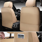 CAR PASS Nappa Leather Car Seat Covers Full Set, Luxury Seat Protector for Cars, Waterproof Anti-Slip Car Seat Cushion Armres