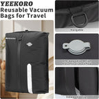 Vacuum Bag for Travel, Professional IPX8 Waterproof Reusable Vacuum Compression Bags for Travel Suitcases, Durable Space Save