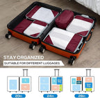 Compression Packing Cubes, 7 Set Packing Cubes for Travel Compression, Lightweight Compressible Package Organizer for Carry O