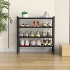 ROMGUAR CRAFT 4 Tier (Thick) Bamboo Shoe Rack for Closet Free Standing Wood Shoe Shelf for Entryway Small Space Stackable 27"