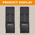 Truck Gun Rack（Set of 2）, Seat Back Gun Rack with Adjustable Straps, 600D Oxford Cloth, Universal Rifle Holder, PVC Coated, Secure Storage Pockets for Hunting Gear, Easy to Install Vehicle Gun Rack