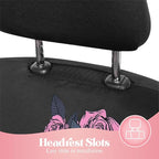 BDK Pink Butterfly & Flowers Car Seat Covers, Cute Car Accessories for Women Front Seat Covers for Car Fits Most Cars Trucks 