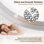 20 Inch Lazy Susan Aluminum Alloy Rotating Turntable Bearing, Non - Slip Metal Bearing Swivel Plate Hardware for Dining and W