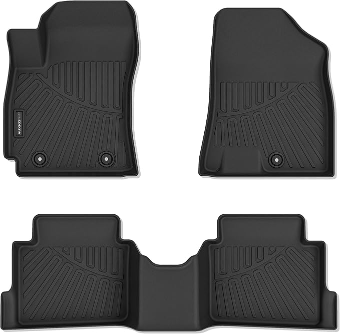 All Weather Floor Mats Fit for Hyundai Kona 2024 2025 2026 (Only Gas) SE/SEL/N Line/Limited TPE Rubber Liners Kona 2024 2025 Accessories Set All Season Guard Odorless Anti-Slip Floor Mats Black